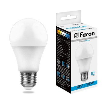 Лампа светодиодная Feron LB-94 Шар E27 15W 175-265V 6400K - фото 128948