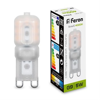 Лампа светодиодная Feron LB-430 G9 5W 4000K - фото 128952