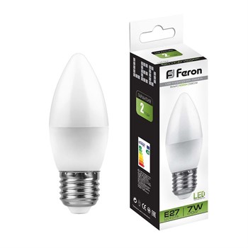 Лампа светодиодная Feron LB-97 Свеча E27 7W 175-265V 4000K - фото 128970
