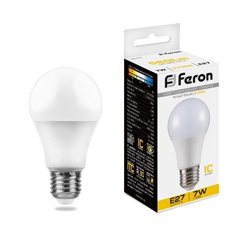 Лампа светодиодная Feron LB-91 Шар E27 7W 175-265V 2700K - фото 129102