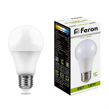 Лампа светодиодная Feron LB-93 Шар E27 12W 4000K - фото 129114