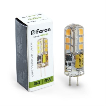 Лампа светодиодная Feron LB-422 G4 3W 4000K - фото 129146