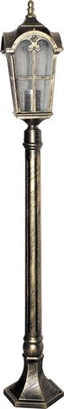 Светильник садово-парковый Feron PL107  четырехгранный, столб 60W 230V E27, черное золото - фото 129190