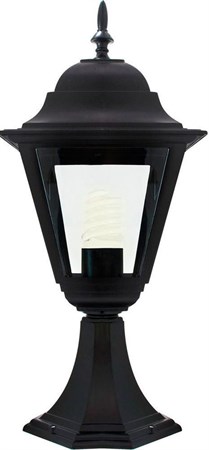 Светильник садово-парковый Feron 4204/PL4204 четырехгранный на постамент 100W E27 230V, черный - фото 129387