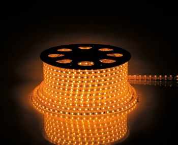 Cветодиодная LED лента Feron LS704, 60SMD(2835)/м 4.4Вт/м  100м IP65 220V желтый - фото 129573