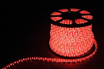 Дюралайт светодиодный Feron LED-R2W 2-х жильный , красный 1,44Вт/м 36LED/м 100м 220V - фото 129743