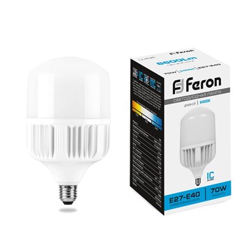 Лампа светодиодная Feron LB-65 E27-E40 70W 175-265V 6400K - фото 130021
