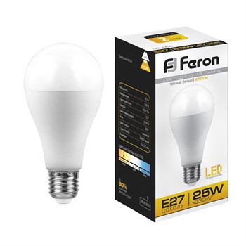 Лампа светодиодная Feron LB-100 Шар E27 25W 175-265V 2700K - фото 130105