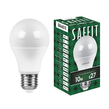 Лампа светодиодная SAFFIT SBA6010 Шар E27 10W 230V 6400K - фото 130230