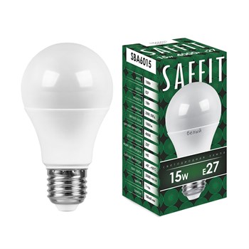 Лампа светодиодная SAFFIT SBA6015 Шар E27 15W 4000K - фото 130235
