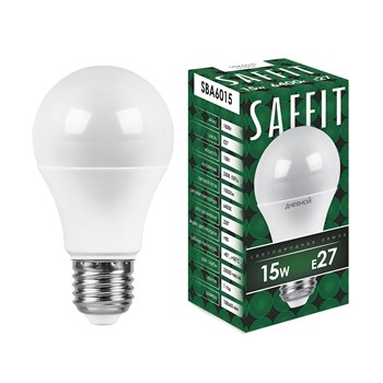 Лампа светодиодная SAFFIT SBA6015 Шар E27 15W 6400K - фото 130236