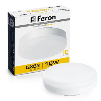 Лампа светодиодная Feron LB-454 GX53 15W 2700K - фото 130498