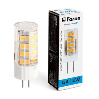 Лампа светодиодная Feron LB-432 G4 5W 6400K - фото 130614