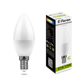 Лампа светодиодная Feron LB-770 Свеча E14 11W 175-265V 4000K - фото 131733