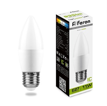 Лампа светодиодная Feron LB-770 Свеча E27 11W 4000K - фото 131737