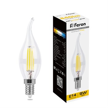 Лампа светодиодная Feron LB-74 Свеча на ветру E14 9W 2700K - фото 131844
