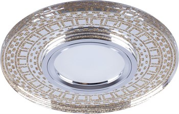 Светильник встраиваемый с LED подсветкой Feron CD981 потолочный MR16 G5.3 прозрачный, золото - фото 132189
