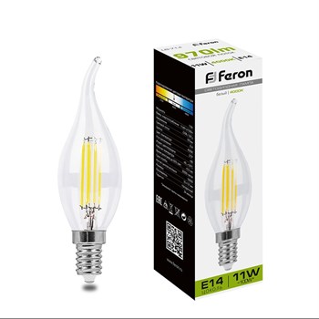 Лампа светодиодная Feron LB-714 Свеча на ветру E14 11W 230V 4000K - фото 132605