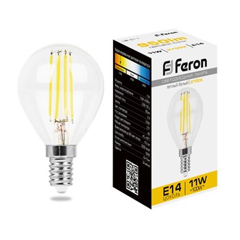 Лампа светодиодная Feron LB-511 Шарик E14 11W 230V 2700K - фото 132607