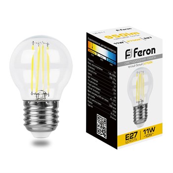 Лампа светодиодная Feron LB-511 Шарик E27 11W 2700K - фото 132611