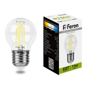 Лампа светодиодная Feron LB-511 Шарик E27 11W 230V 4000K - фото 132613
