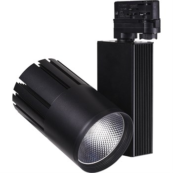 Светодиодный светильник Feron AL105 трековый на шинопровод 40W 4000K, 35 градусов, черный,  3-х фазный серия MarketBright - фото 132619