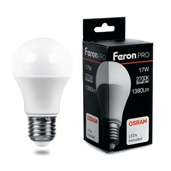 Лампа светодиодная Feron.PRO LB-1017 Шар E27 17W 175-265V 2700K - фото 133487