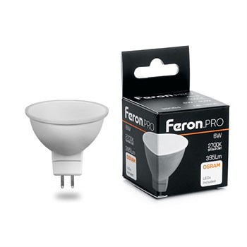 Лампа светодиодная Feron.PRO LB-1606 MR16 G5.3 6W 175-265V 2700K - фото 133493