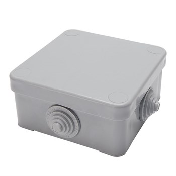 Коробка разветвительная STEKKER EBX10-34-44 250/380В, 75*75*44мм, 10А, 4 ввода, IP53, светло-серая (КЭМ 3-10-4 (П)) - фото 133855