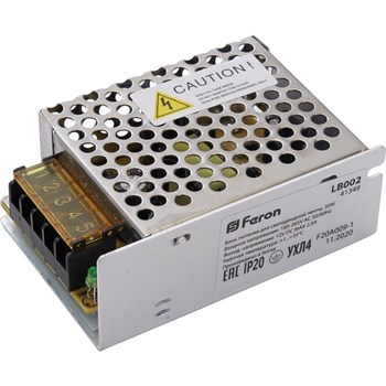 Трансформатор электронный для светодиодной ленты 30W 12V (драйвер), LB002 FERON - фото 133900