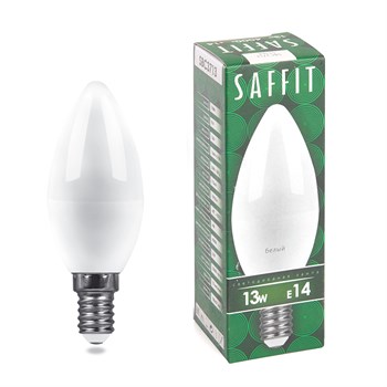 Лампа светодиодная SAFFIT SBC3713 Свеча E14 13W 230V 4000K - фото 134014