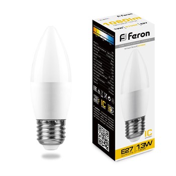 Лампа светодиодная Feron LB-970 Свеча E27 13W 175-265V 2700K - фото 135137