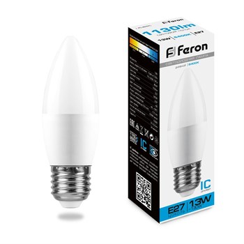 Лампа светодиодная Feron LB-970 Свеча E27 13W 175-265V 6400K - фото 135141