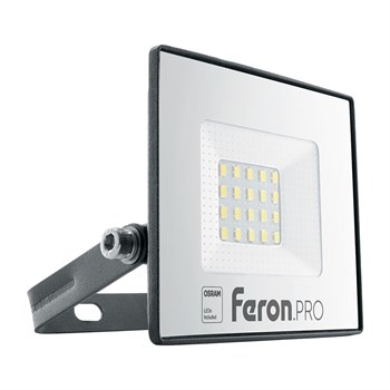 Светодиодный прожектор Feron.PRO LL-1000 IP65 20W 6400K черный - фото 135436