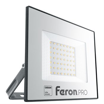 Светодиодный прожектор Feron.PRO LL-1000 IP65 50W 6400K черный - фото 135483