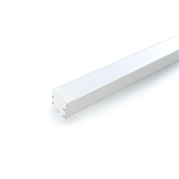Профиль алюминиевый накладной "Линии света" с крепежами, белый, CAB256 - фото 135556
