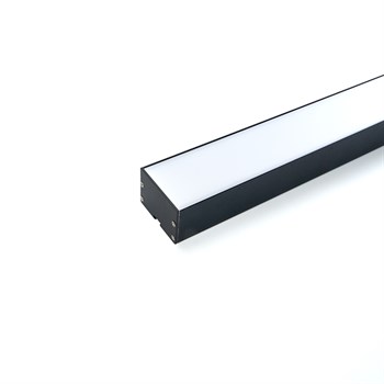 Профиль алюминиевый накладной "Линии света", черный, CAB257 - фото 135575