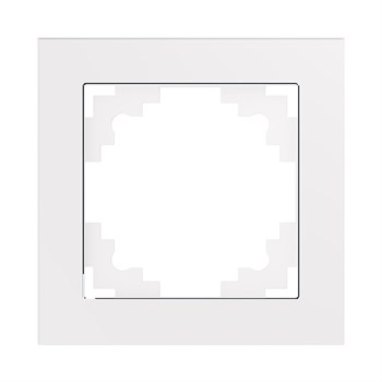 Рамка 1-местная, стекло, STEKKER, GFR00-7001-01, серия Катрин, белый - фото 135613