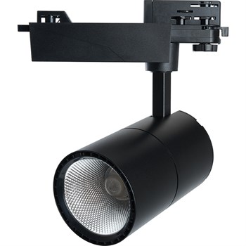 Светодиодный светильник Feron AL103 трековый на шинопровод 20W 4000K 35 градусов черный, 3х фазный серия MarketBright - фото 135619