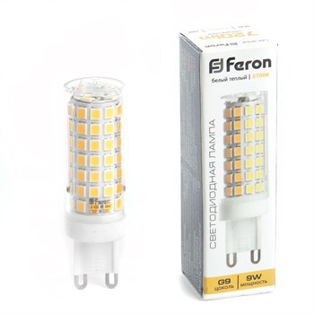 Лампа светодиодная Feron LB-434 G9 9W 175-265V 2700K - фото 136538