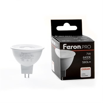 Лампа светодиодная Feron.PRO LB-1607 G5.3 7W 175-265V 6400K - фото 136572