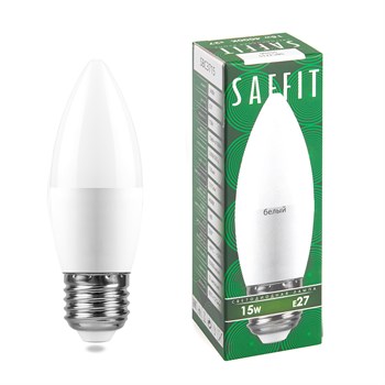 Лампа светодиодная SAFFIT SBC3715 Свеча E27 15W 230V 4000K - фото 136609