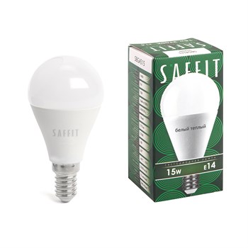 Лампа светодиодная SAFFIT SBG4515 Шарик E14 15W 230V 2700K - фото 136610