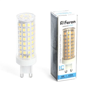 Лампа светодиодная Feron LB-437 G9 15W 175-265V 6400K - фото 136674