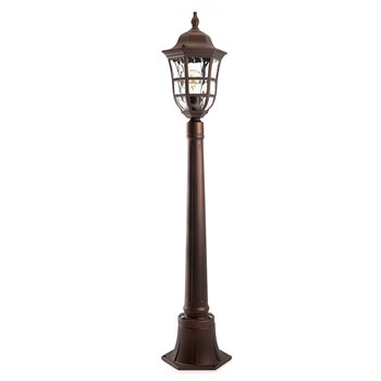 Светильник садово-парковый Feron PL696 столб 60W 230V E27, коричневый - фото 137385