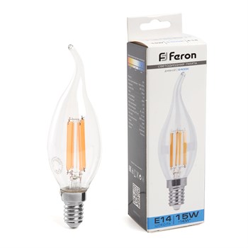 Лампа светодиодная Feron LB-718 Свеча на ветру E14 15W 230V 6400K - фото 138211