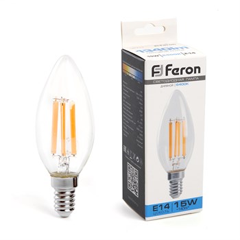 Лампа светодиодная Feron LB-717 Свеча E14 15W 230V 6400K - фото 138226