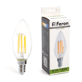 Лампа светодиодная Feron LB-717 Свеча E14 15W 230V 4000K - фото 138227