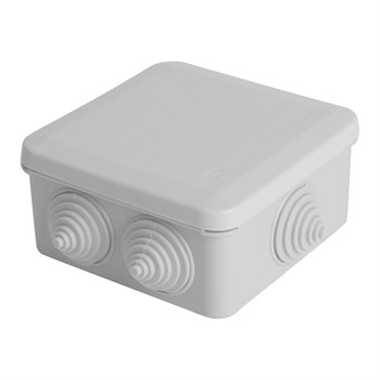 Коробка разветвительная STEKKER EBX10-34-44, 85*85*40мм, 6 вводов, IP44, светло-серая (GE41235) - фото 139669