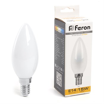 Лампа светодиодная Feron LB-717 Свеча E14 15W 230V 2700K - фото 141740